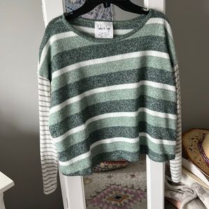 Long sleeve striped top